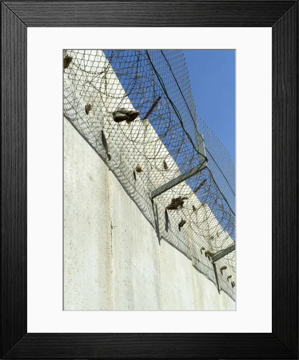 Framed Print : Border fortification between Israel and the Palestinian territories in the West Bank near Ramallah, Middle East