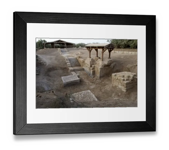 Framed Print : Reputed baptismal site of Jesus at the Jordan river, Jordan, Middle East Framed Print : Reputed baptismal site of Jesus at the Jordan river, Jordan, Middle East