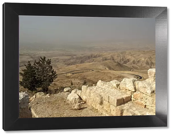 View from Mount Nebo in the Abarim Mountains, Jordan, Western Asia