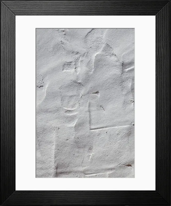 Framed Print : White wall, trowel plaster, wallpaper Framed Print : White wall, trowel plaster, wallpaper