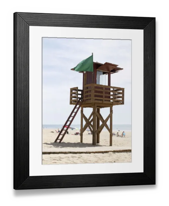 Framed Print : Beach observation tower, Costa de la Luz, Andalucia, Spain, Europe Framed Print : Beach observation tower, Costa de la Luz, Andalucia, Spain, Europe