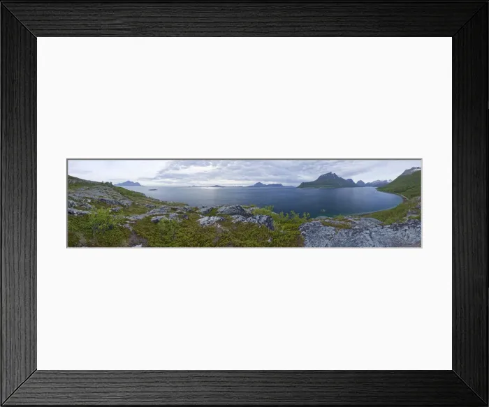 Framed Print : Fjord landscape, panoramic view, Tunhovdfjorden, Dalen, Norway, Europe