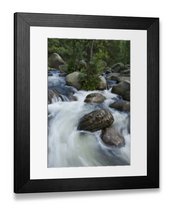 Framed Print : White-water river, Harz, Saxony-Anhalt, Germany, Europe