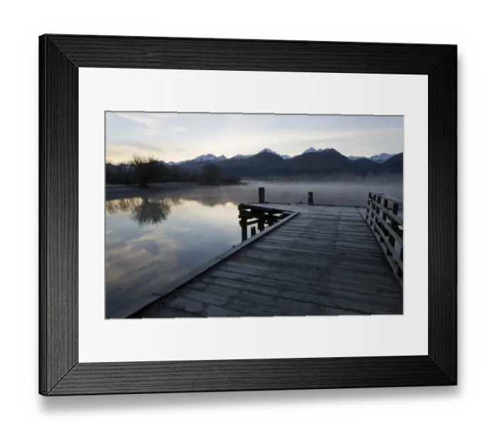 Framed Print : Wooden pier at sunrise on Lake Wakatipu, Glenorchy, Otago, South Island, New Zealand Framed Print : Wooden pier at sunrise on Lake Wakatipu, Glenorchy, Otago, South Island, New Zealand