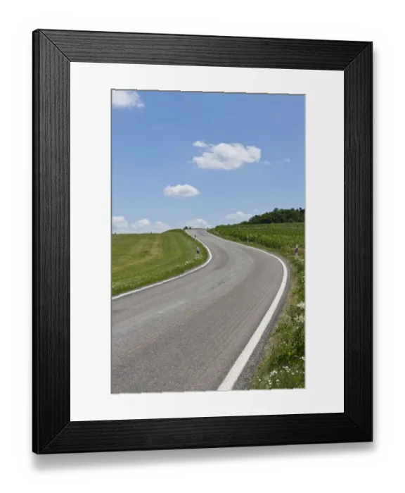 Framed Print : Road bend Framed Print : Road bend