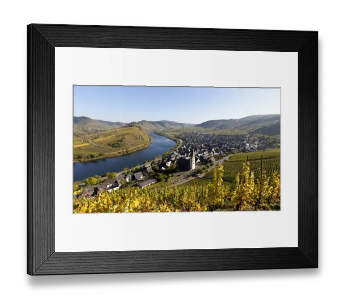 Framed Print : Overlooking Bremner with a Moselle bend, Landkreis Cochem-Zell district, Rhineland-Palatinate, Germany, Europe Framed Print : Overlooking Bremner with a Moselle bend, Landkreis Cochem-Zell district, Rhineland-Palatinate, Germany, Europe