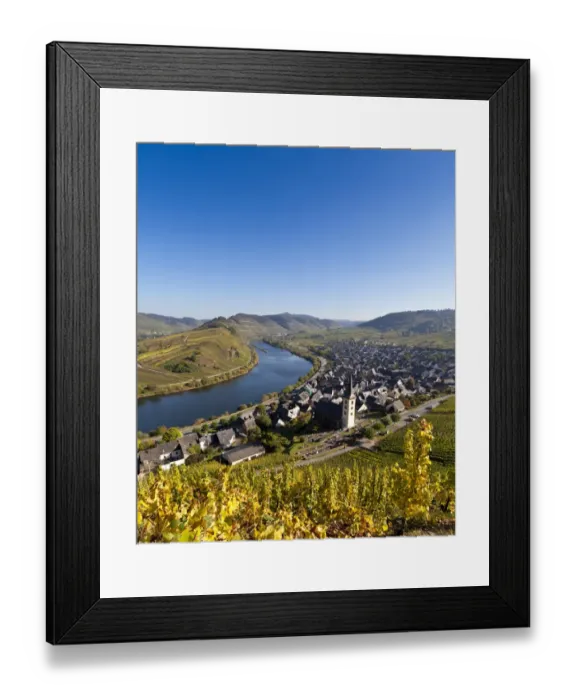 Framed Print : Overlooking Bremner with a Moselle bend, Landkreis Cochem-Zell district, Rhineland-Palatinate, Germany, Europe Framed Print : Overlooking Bremner with a Moselle bend, Landkreis Cochem-Zell district, Rhineland-Palatinate, Germany, Europe
