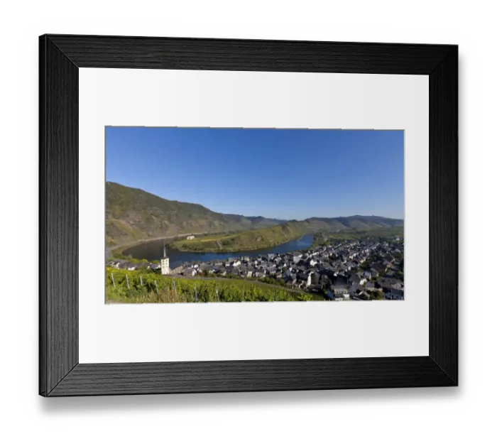 Framed Print : Overlooking Bremner with a Moselle bend, Landkreis Cochem-Zell district, Rhineland-Palatinate, Germany, Europe Framed Print : Overlooking Bremner with a Moselle bend, Landkreis Cochem-Zell district, Rhineland-Palatinate, Germany, Europe