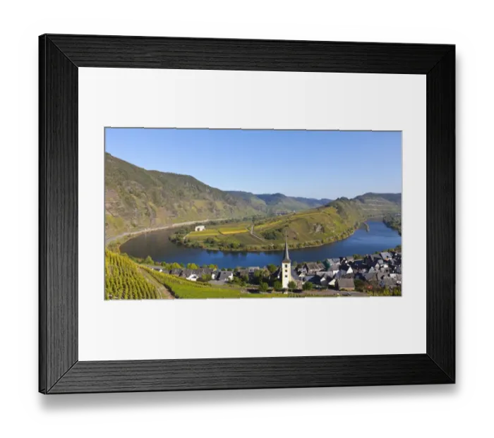 Framed Print : Overlooking Bremner with a Moselle bend, Landkreis Cochem-Zell district, Rhineland-Palatinate, Germany, Europe Framed Print : Overlooking Bremner with a Moselle bend, Landkreis Cochem-Zell district, Rhineland-Palatinate, Germany, Europe