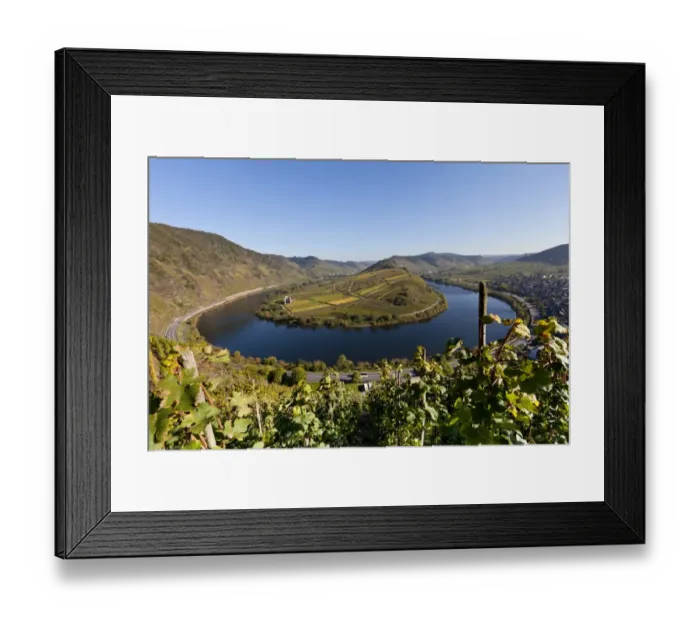 Framed Print : Overlooking Bremner with a Moselle bend, Landkreis Cochem-Zell district, Rhineland-Palatinate, Germany, Europe Framed Print : Overlooking Bremner with a Moselle bend, Landkreis Cochem-Zell district, Rhineland-Palatinate, Germany, Europe