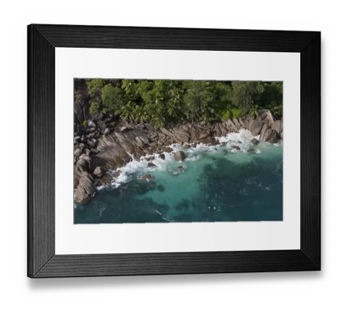 Framed Print : Coastline near Grand Anse beach, MahAzA Island, Seychelles, Indian Ocean, Africa Framed Print : Coastline near Grand Anse beach, MahAzA Island, Seychelles, Indian Ocean, Africa