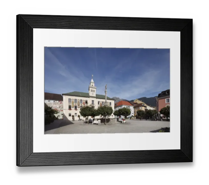 Framed Print : Town Hall Square with Town Hall and Wittelsbach Fountain, Bad Reichenhall, Berchtesgadener Land district, Upper Bavaria, Germany, Europe Framed Print : Town Hall Square with Town Hall and Wittelsbach Fountain, Bad Reichenhall, Berchtesgadener Land district, Upper Bavaria, Germany, Europe