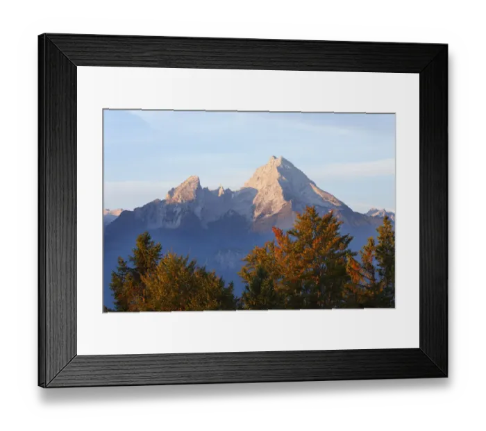 Framed Print : Watzmann mountain, in the morning, view from Kneifelspitze mountain near Berchtesgaden, Berchtesgaden Alps, Berchtesgadener Land district, Upper Bavaria, Germany, Europe