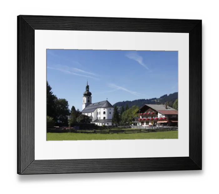 Framed Print : Parish church of St. Nicholas, Tannheim, Tannheimer Tal high valley, Tyrol, Austria, Europe Framed Print : Parish church of St. Nicholas, Tannheim, Tannheimer Tal high valley, Tyrol, Austria, Europe