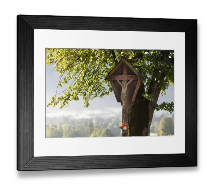 Framed Print : Wayside cross, Gaissach, Isarwinkel, Upper Bavaria, Bavaria, Germany, Europe Framed Print : Wayside cross, Gaissach, Isarwinkel, Upper Bavaria, Bavaria, Germany, Europe