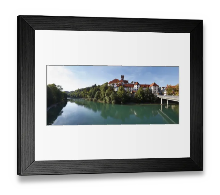 Framed Print : St. Mang Basilica and Lech river, Fussen, Ostallgaeu, Allgaeu, Swabia, Bavaria, Germany, Europe Framed Print : St. Mang Basilica and Lech river, Fussen, Ostallgaeu, Allgaeu, Swabia, Bavaria, Germany, Europe