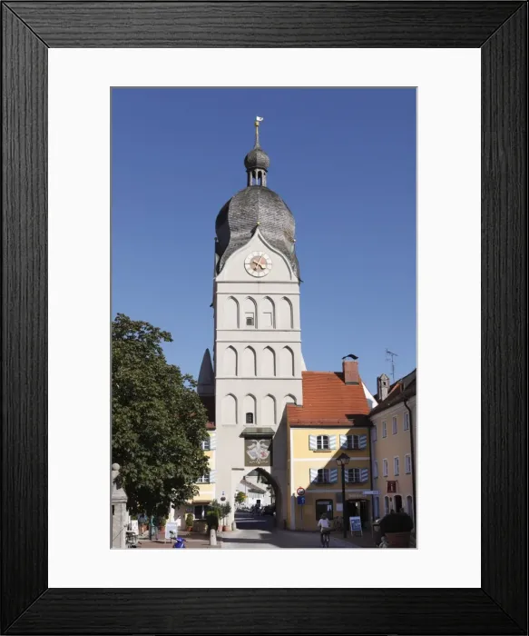 Framed Print : Beautiful Tower or Landshuter Gate, Erding, Upper Bavaria, Bavaria, Germany, Europe Framed Print : Beautiful Tower or Landshuter Gate, Erding, Upper Bavaria, Bavaria, Germany, Europe