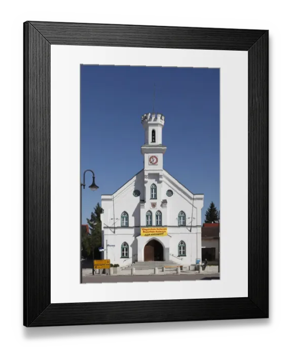 Framed Print : City Hall, Nandlstadt, Hallertau or Holledau, Upper Bavaria, Bavaria, Germany, Europe Framed Print : City Hall, Nandlstadt, Hallertau or Holledau, Upper Bavaria, Bavaria, Germany, Europe