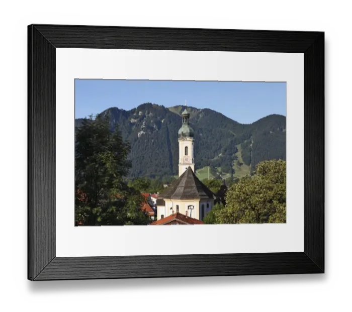 Framed Print : Parish Church of St. Jakob in Lenggries and Brauneck, Upper Bavaria, Bavaria, Germany, Europe Framed Print : Parish Church of St. Jakob in Lenggries and Brauneck, Upper Bavaria, Bavaria, Germany, Europe