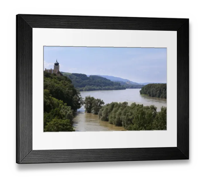 Framed Print : Danube River with Schloss Schoenbuehel Palace, in the distance, Melk Abbey, Wachau, Mostviertel, Lower Austria, Austria, Europe Framed Print : Danube River with Schloss Schoenbuehel Palace, in the distance, Melk Abbey, Wachau, Mostviertel, Lower Austria, Austria, Europe