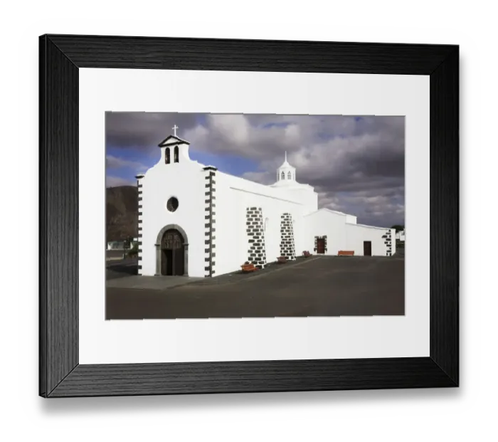 Framed Print : Church of Erimita de los Dolores near Mancha Blanca, Lanzarote, Canary Islands, Spain, Europe Framed Print : Church of Erimita de los Dolores near Mancha Blanca, Lanzarote, Canary Islands, Spain, Europe