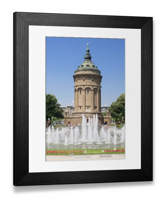 Framed Print : Water tower, Mannheim, Baden-Wuerttemberg, Germany, Europe Framed Print : Water tower, Mannheim, Baden-Wuerttemberg, Germany, Europe