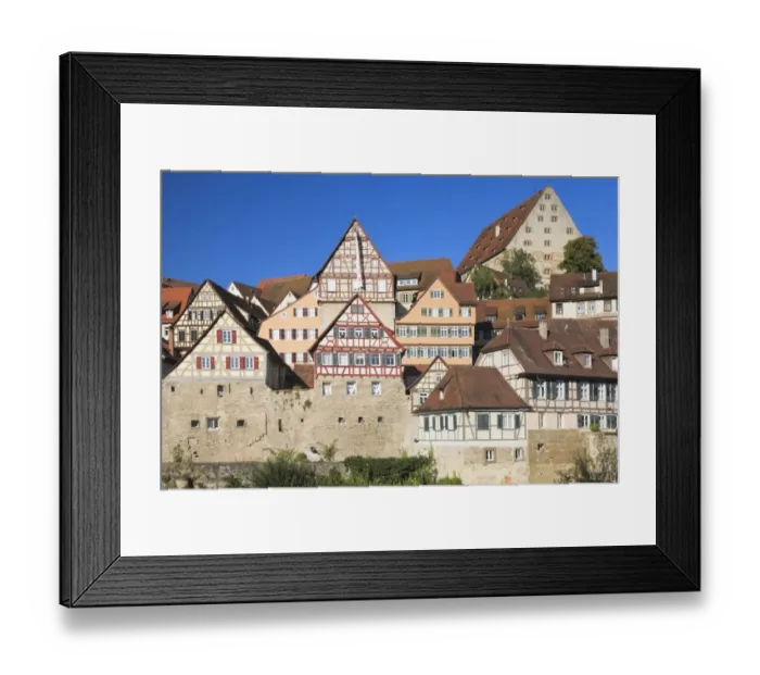 Framed Print : Old town of Schwaebisch Hall, Hohenlohe, Baden-Wuerttemberg, Germany, Europe Framed Print : Old town of Schwaebisch Hall, Hohenlohe, Baden-Wuerttemberg, Germany, Europe