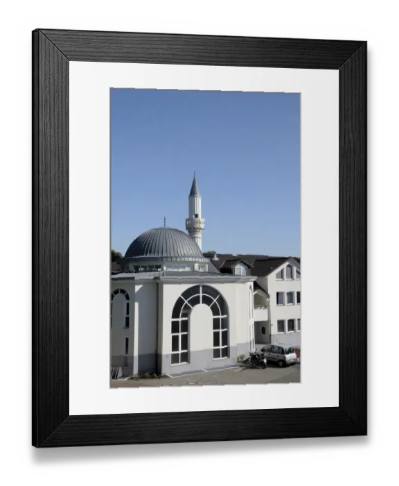 Framed Print : Islamic Mosque, mosque with a minaret, Gronau, Bergisch Gladbach, North Rhine-Westphalia, Germany, Europe Framed Print : Islamic Mosque, mosque with a minaret, Gronau, Bergisch Gladbach, North Rhine-Westphalia, Germany, Europe