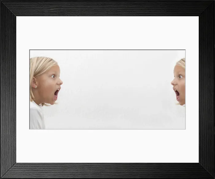 Framed Print : Eight-year-old girl screaming Framed Print : Eight-year-old girl screaming