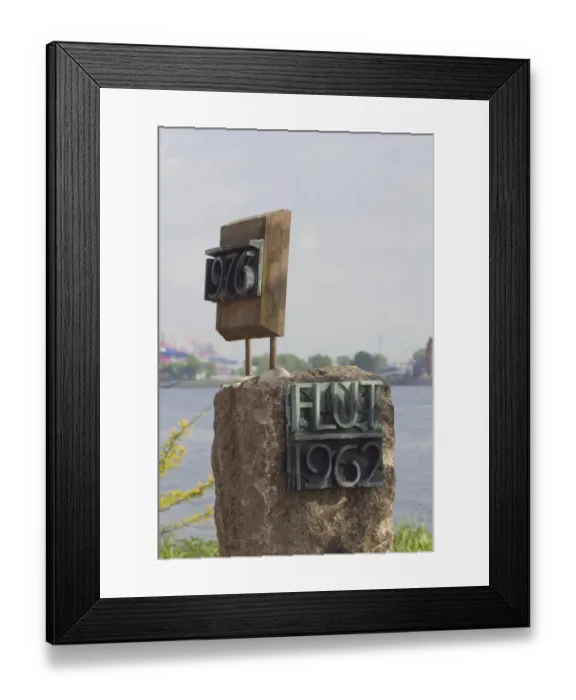 Framed Print : High tides 1962 and 1976, water level markings, Teufelsbrueck, Hamburg, Germany, Europe Framed Print : High tides 1962 and 1976, water level markings, Teufelsbrueck, Hamburg, Germany, Europe