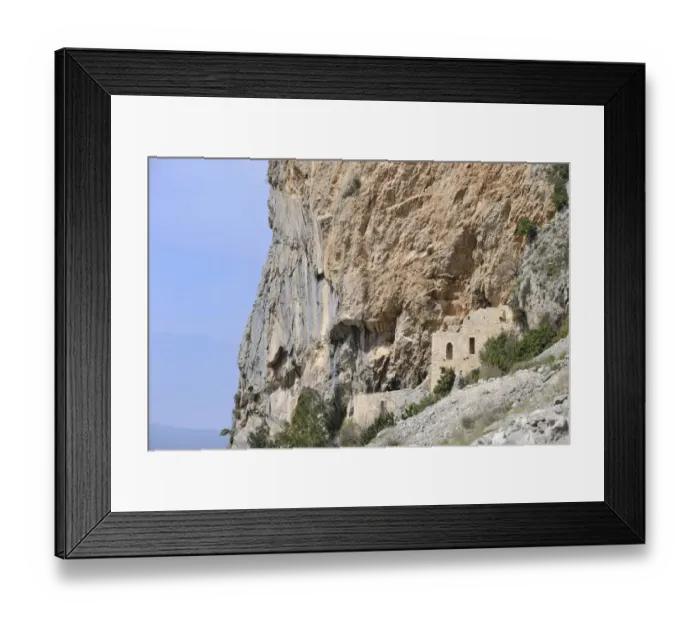 Framed Print : Ruins of a monastery built into the rock at the Botanical Garden of Kotisina, Makaraska, Croatia, Europe Framed Print : Ruins of a monastery built into the rock at the Botanical Garden of Kotisina, Makaraska, Croatia, Europe