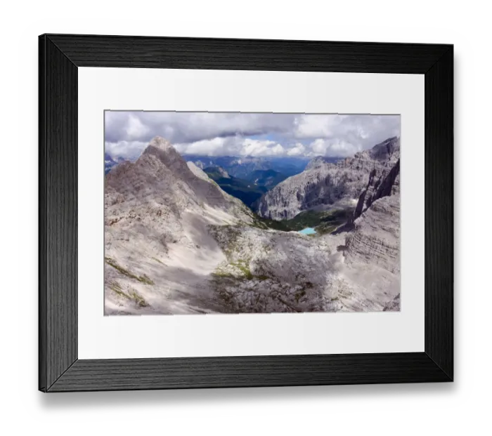 Framed Print : Sorapis Lake, Gruppo del Sorapiss, Dolomites, Alto Adige, South Tirol, Alps, Italy, Europe
