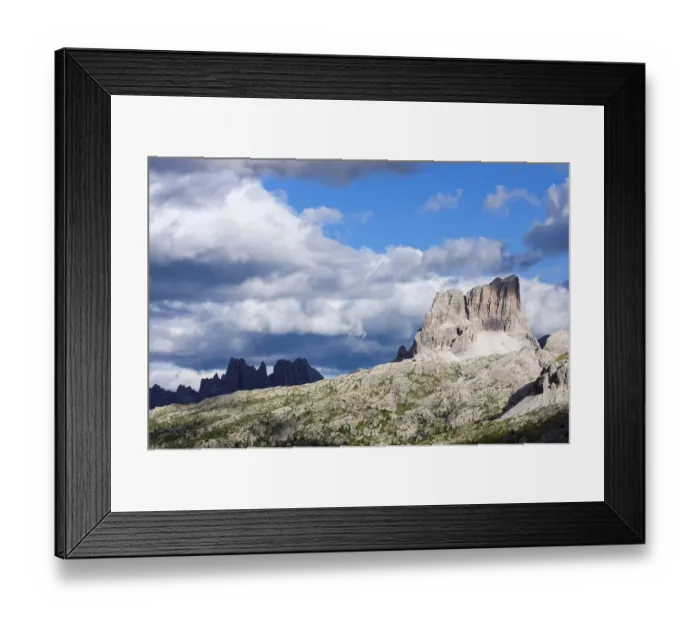Framed Print : Croda da Lago ridge and Mount Averau, 2649 m, Dolomites, Alto Adige, South Tirol, Alps, Italy, Europe