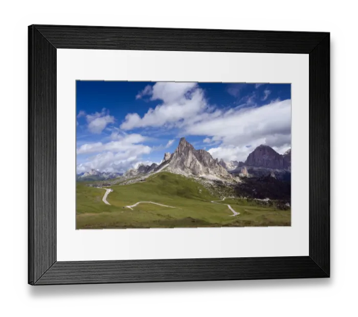 Framed Print : Giau Pass and Mount Ra Gusela, 2595 m, Cinque Torri, 2361 m, and Mount Tofana de Rozes, 3225 m, Dolomites, Alto Adige, South Tirol, Alps, Italy, Europe Framed Print : Giau Pass and Mount Ra Gusela, 2595 m, Cinque Torri, 2361 m, and Mount Tofana de Rozes, 3225 m, Dolomites, Alto Adige, South Tirol, Alps, Italy, Europe