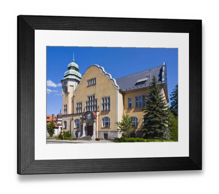 Framed Print : City Hall in Jablunkov, FrAzAoedek-MAzAistek district, MoravskoslezskAzAoe region, Czech Republic, Europe Framed Print : City Hall in Jablunkov, FrAzAoedek-MAzAistek district, MoravskoslezskAzAoe region, Czech Republic, Europe