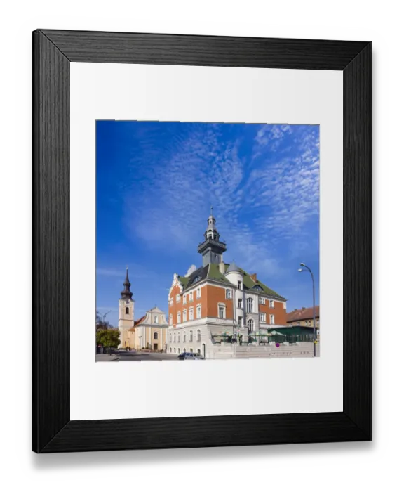 Framed Print : Town Hall, Masaryk Square No. 53-1, and Church of St. Lawrence, cultural heritage, HodonAzAin, HodonAzAin district, South Moravia region, Czech Republic, Europe Framed Print : Town Hall, Masaryk Square No. 53-1, and Church of St. Lawrence, cultural heritage, HodonAzAin, HodonAzAin district, South Moravia region, Czech Republic, Europe