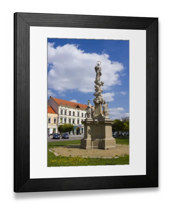 Framed Print : Column with a statue of the Virgin Mary, cultural heritage, Masaryk Square, in HodonAzAin, HodonAzAin district, South Moravia region, Czech Republic, Europe Framed Print : Column with a statue of the Virgin Mary, cultural heritage, Masaryk Square, in HodonAzAin, HodonAzAin district, South Moravia region, Czech Republic, Europe