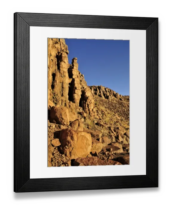 Framed Print : Basalt towers in the Mik mountains, Damaraland, Namibia, Africa Framed Print : Basalt towers in the Mik mountains, Damaraland, Namibia, Africa