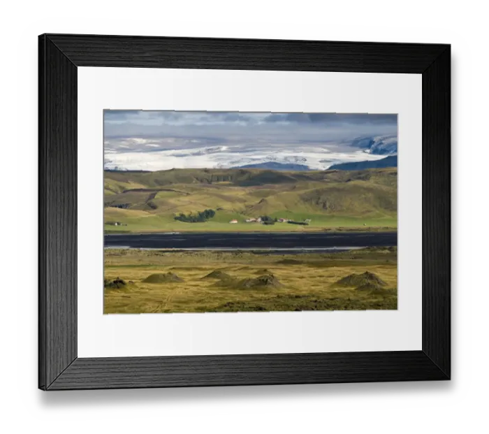 Framed Print : Landscape in the southwest of Iceland, in front of Vatnajoekull Glacier, Iceland, Scandinavia, Europe Framed Print : Landscape in the southwest of Iceland, in front of Vatnajoekull Glacier, Iceland, Scandinavia, Europe