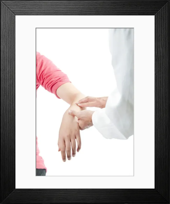 Framed Print : Doctor examining a patient Framed Print : Doctor examining a patient