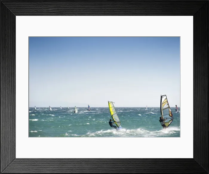 Framed Print : Windsurfers in Tarifa, Costa de la Luz, Andalucia, Spain, Europe Framed Print : Windsurfers in Tarifa, Costa de la Luz, Andalucia, Spain, Europe