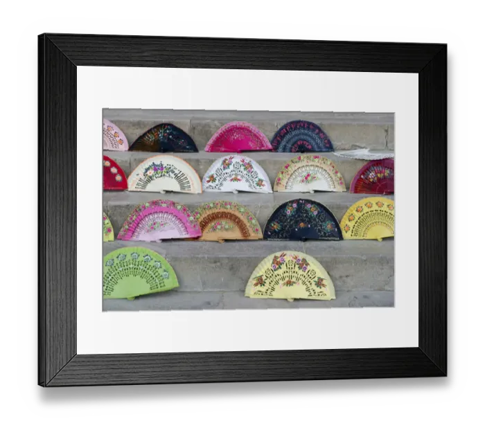 Framed Print : Fans, Plaza de Espana square, Seville, Andalusia, Spain, Europe
