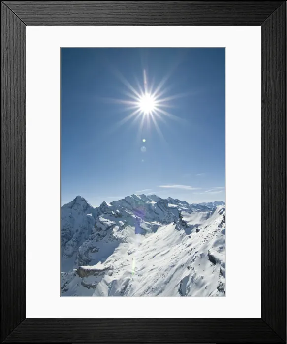 Framed Print : View from Piz Gloria, Mt. Schilthorn, Muerren, Canton Bern, Switzerland, Europe Framed Print : View from Piz Gloria, Mt. Schilthorn, Muerren, Canton Bern, Switzerland, Europe