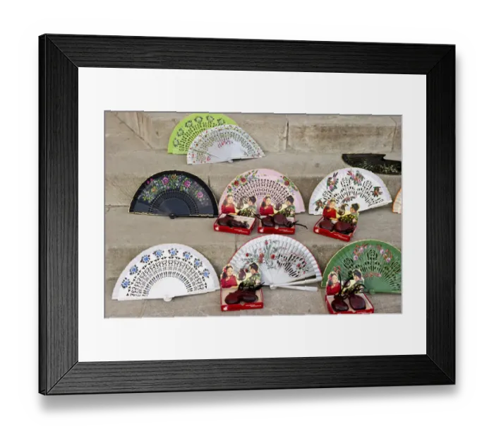 Framed Print : Fans and castanets on the Plaza de Espana, Seville, Andalucia, Spain, Europe Framed Print : Fans and castanets on the Plaza de Espana, Seville, Andalucia, Spain, Europe