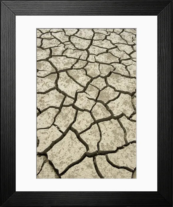 Framed Print : Parched ground of a lake, Andalucia, Spain, Europe Framed Print : Parched ground of a lake, Andalucia, Spain, Europe
