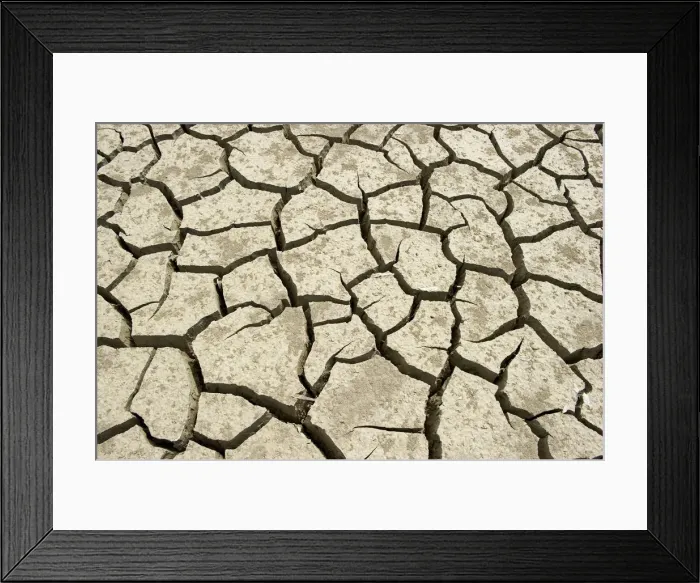 Framed Print : Parched ground of a lake, Andalucia, Spain, Europe Framed Print : Parched ground of a lake, Andalucia, Spain, Europe
