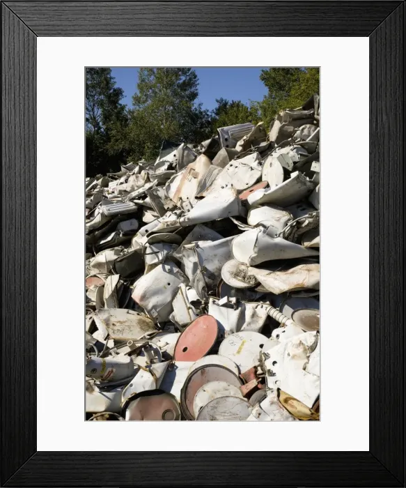 Framed Print : Material for recycling Framed Print : Material for recycling