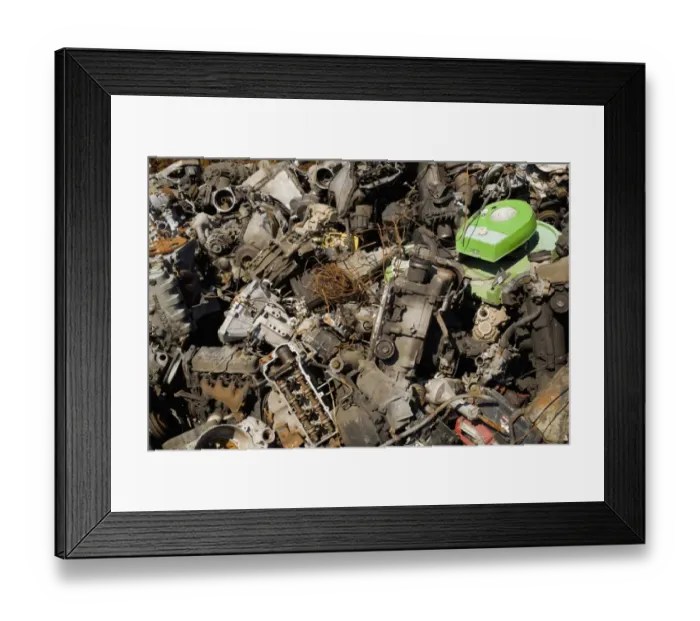 Framed Print : Material for recycling Framed Print : Material for recycling