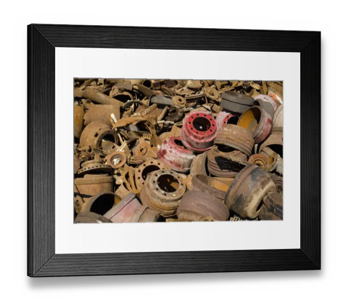 Framed Print : Old metal, material for recycling Framed Print : Old metal, material for recycling