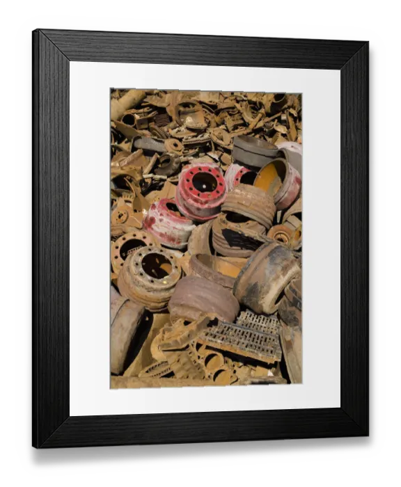 Framed Print : Old metal, material for recycling Framed Print : Old metal, material for recycling